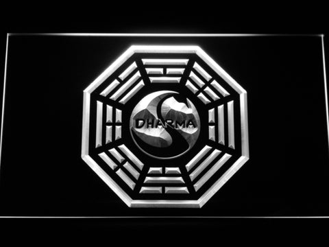 FREE LOST Dharma Sign LED Sign - White - TheLedHeroes