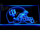 Indiana Hoosiers Helmet LED Neon Sign USB - Blue - TheLedHeroes