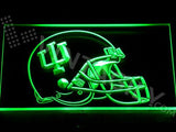 Indiana Hoosiers Helmet LED Neon Sign USB - Green - TheLedHeroes