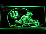 Indiana Hoosiers Helmet LED Neon Sign Electrical - Green - TheLedHeroes