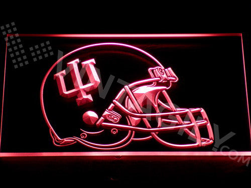 Indiana Hoosiers Helmet LED Sign - Red - TheLedHeroes