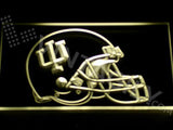 Indiana Hoosiers Helmet LED Neon Sign USB - Yellow - TheLedHeroes