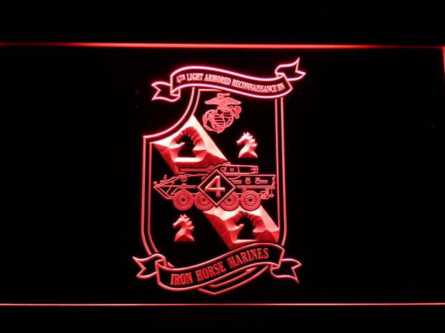 4th Light Armored Reconnaissance Battalion LED Neon Sign USB - Red - TheLedHeroes