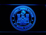 4th Combat Engineer Battalion LED Neon Sign USB - Blue - TheLedHeroes