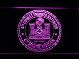 4th Combat Engineer Battalion LED Neon Sign USB - Purple - TheLedHeroes