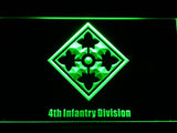 4th Infantry Division LED Neon Sign USB - Green - TheLedHeroes