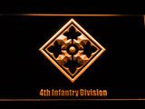 4th Infantry Division LED Neon Sign Electrical - Orange - TheLedHeroes