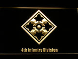 FREE 4th Infantry Division LED Sign - Yellow - TheLedHeroes