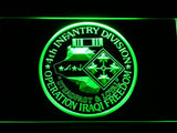 4th Infantry Division Operation Iraqi LED Neon Sign USB - Green - TheLedHeroes