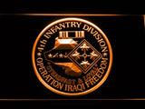 4th Infantry Division Operation Iraqi LED Neon Sign Electrical - Orange - TheLedHeroes