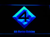 FREE 4th Marine Division LED Sign - Blue - TheLedHeroes