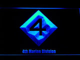 4th Marine Division LED Neon Sign USB - Blue - TheLedHeroes