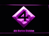 FREE 4th Marine Division LED Sign - Purple - TheLedHeroes