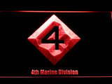 4th Marine Division LED Neon Sign Electrical - Red - TheLedHeroes