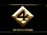 FREE 4th Marine Division LED Sign - Yellow - TheLedHeroes