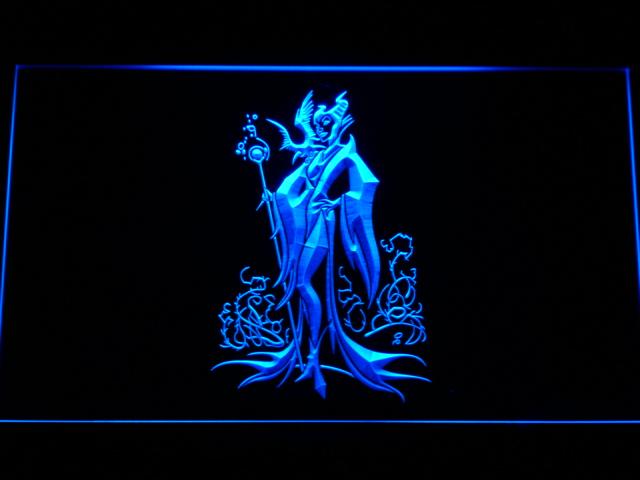 Disney Maleficent Snow White and the Seven Dwarfs LED Neon Sign Electrical - Blue - TheLedHeroes