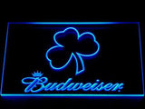 Budweiser Shamrock LED Neon Sign USB - Blue - TheLedHeroes