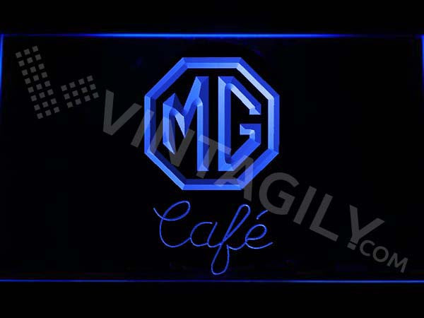 FREE MG Café LED Sign 2 - Blue - TheLedHeroes