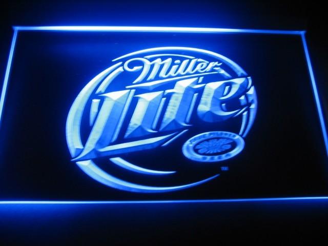 Miller Lite LED Neon Sign USB - Blue - TheLedHeroes