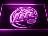 Miller Lite LED Neon Sign USB - Purple - TheLedHeroes