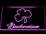 Budweiser Shamrock LED Neon Sign Electrical - Purple - TheLedHeroes
