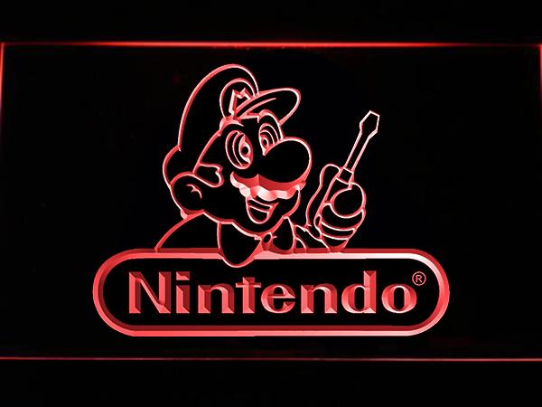 Nintendo Mario LED Neon Sign Electrical - Red - TheLedHeroes