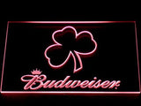 Budweiser Shamrock LED Neon Sign USB - Red - TheLedHeroes