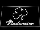 Budweiser Shamrock LED Neon Sign USB - White - TheLedHeroes