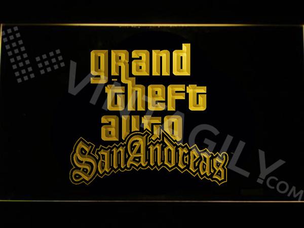 Grand Theft Auto San Andreas LED Neon Sign Electrical - Yellow - TheLedHeroes