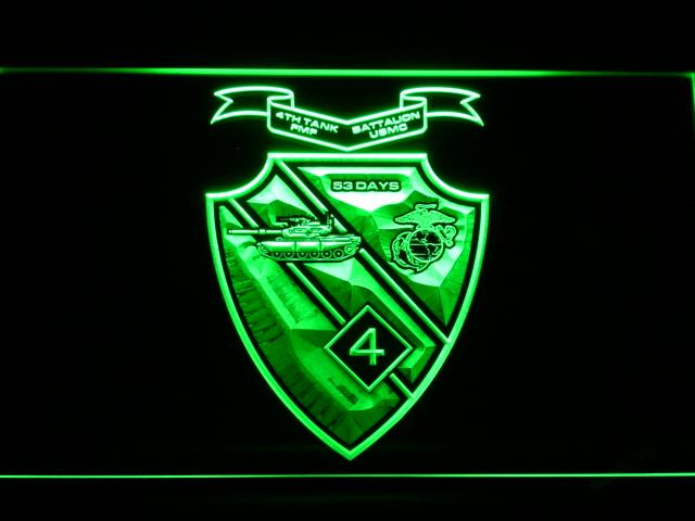 4th Tank Battalion LED Neon Sign USB - Green - TheLedHeroes