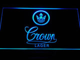 Crown Lager LED Neon Sign USB - Blue - TheLedHeroes