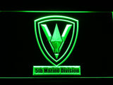 5th Marine Division LED Neon Sign USB - Green - TheLedHeroes