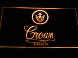Crown Lager LED Neon Sign Electrical - Orange - TheLedHeroes