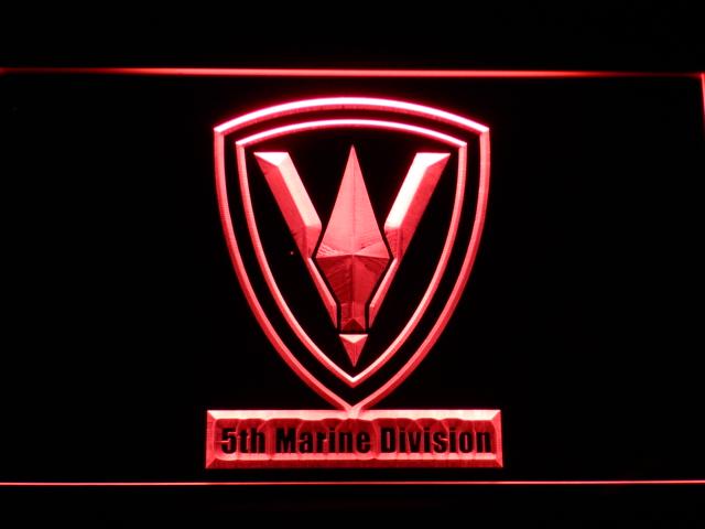 5th Marine Division LED Neon Sign Electrical - Red - TheLedHeroes