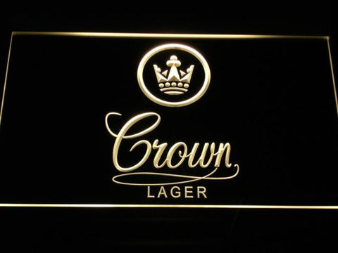 Crown Lager LED Neon Sign Electrical - Yellow - TheLedHeroes