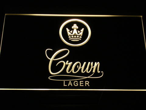 FREE Crown Lager LED Sign - Yellow - TheLedHeroes