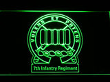 7th Infantry Regiment LED Neon Sign USB - Green - TheLedHeroes