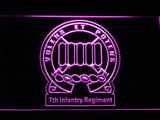 7th Infantry Regiment LED Neon Sign USB - Purple - TheLedHeroes