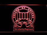 7th Infantry Regiment LED Neon Sign Electrical - Red - TheLedHeroes