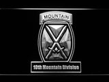 10th Mountain Division LED Neon Sign USB - White - TheLedHeroes