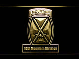 10th Mountain Division LED Neon Sign USB - Yellow - TheLedHeroes