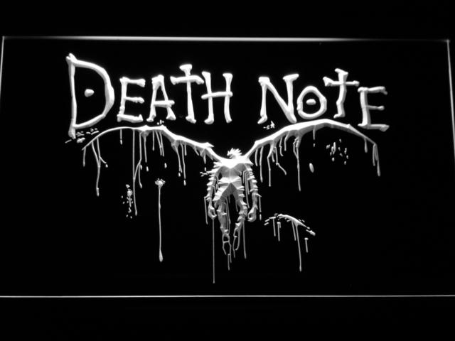 Death Note LED Neon Sign USB - White - TheLedHeroes