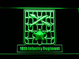 16th Infantry Regiment LED Neon Sign Electrical - Green - TheLedHeroes