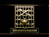 16th Infantry Regiment LED Neon Sign Electrical - Yellow - TheLedHeroes