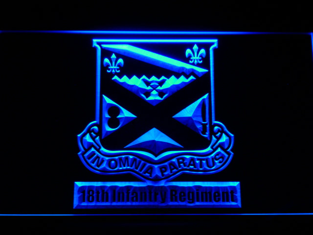 FREE 18th Infantry Regiment LED Sign - Blue - TheLedHeroes