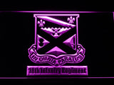 18th Infantry Regiment LED Neon Sign USB - Purple - TheLedHeroes