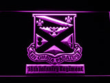 FREE 18th Infantry Regiment LED Sign - Purple - TheLedHeroes