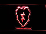 25th Infantry Regiment LED Neon Sign USB - Red - TheLedHeroes