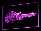 Miller Lite Miller Time Live LED Neon Sign USB - Purple - TheLedHeroes
