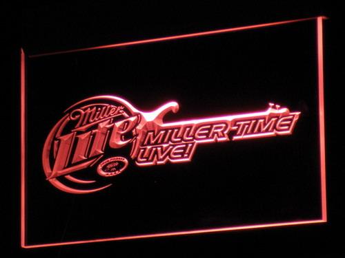 Miller Lite Miller Time Live LED Neon Sign Electrical - Red - TheLedHeroes